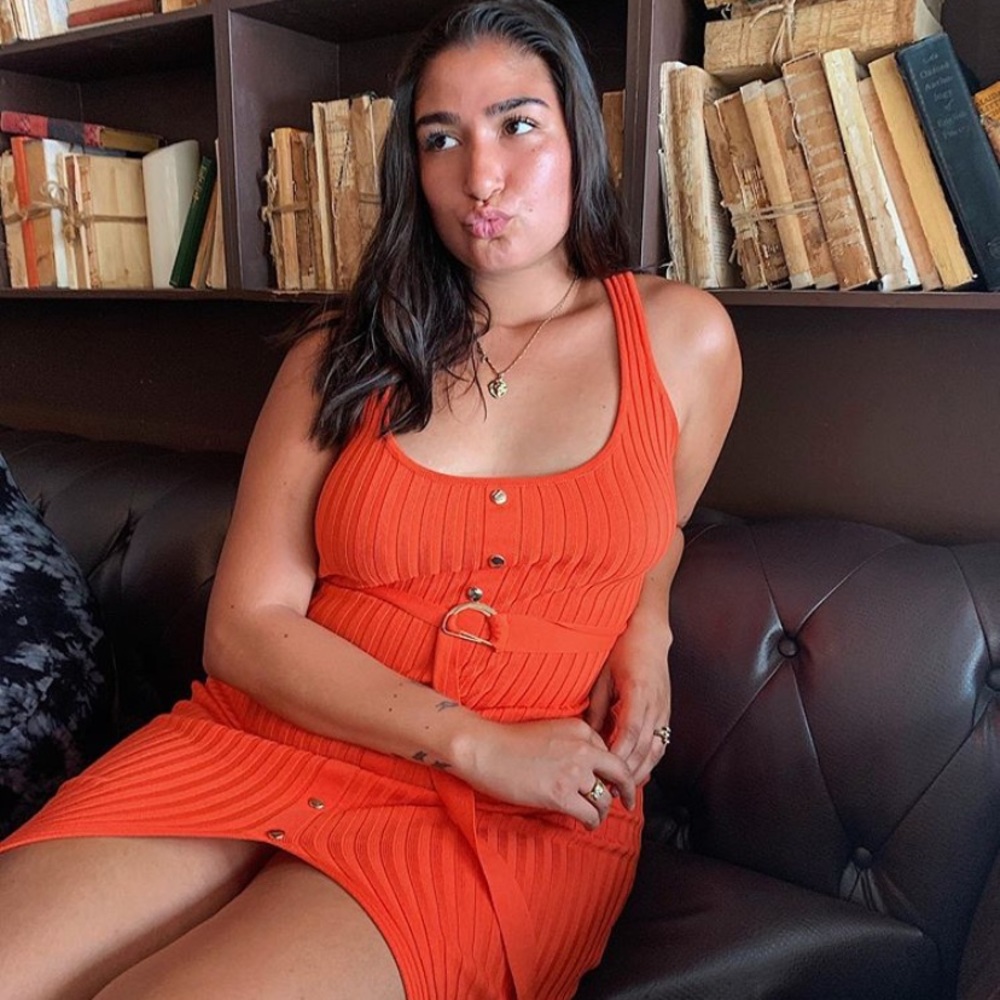 Orange bodycon